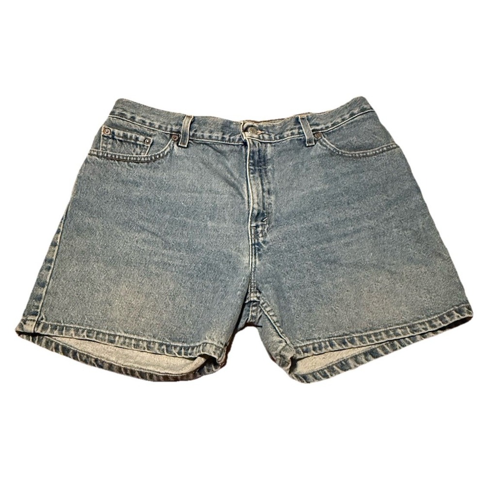Vintage Y2K Levis 555 Womens 14 MIS Guys Fit Jean Shorts Red Tab Error USA 2001 - Picture 1 of 7
